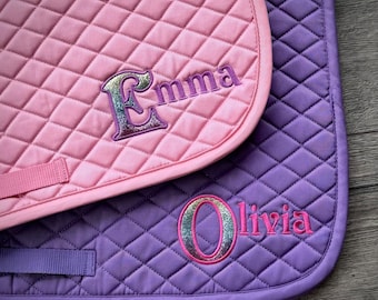 Applique Name Personalized Saddle Pad - BLAKE