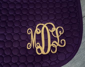 Intertwined Monogram Personalized Saddle pad