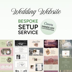 Wedding Website Setup Service in Canva: Bespoke Customization Done For You