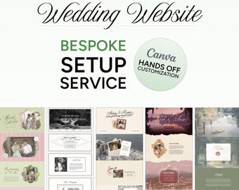 Wedding Website Setup Service in Canva: Bespoke Customization Done For You