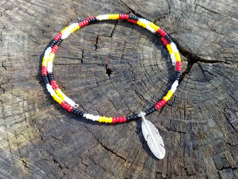 Medicine Wheel Necklace Four Directions Beaded Choker Etsy