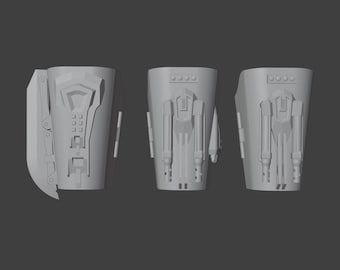 Custom Mando Gauntlets 3D Model Files (.stl .3mf) - Precut for 3D Printing