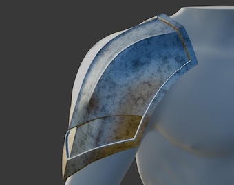 Kivere Pauldron 3D Model Files (.stl .3mf) - Precut for 3D Printing