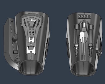 Custom Mando Gauntlets 3D Model Files (.stl .3mf) - Precut for 3D Printing