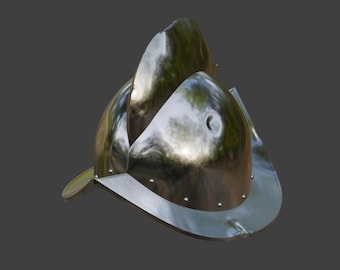 Conquistador / Morion Helmet 3D Model Files (.stl .3mf) - Precut for 3D Printing - BOTH Battle Damaged and Undamaged Included