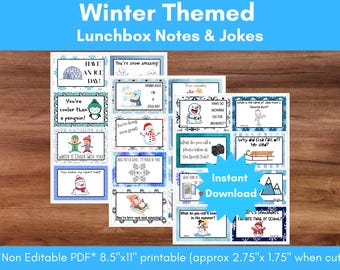 Notas para la lonchera de invierno para niños