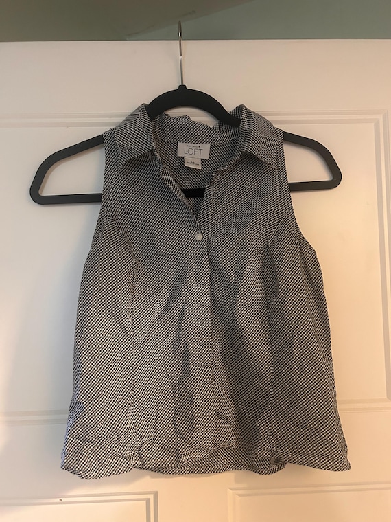 Ann Taylor, Vintage Ann Taylor Collared Button Up Top Size Small