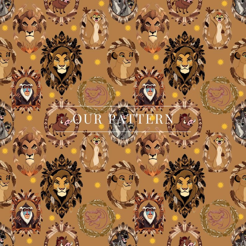 Lison Pattern Lion Seamless Pattern, Digital Download - Etsy