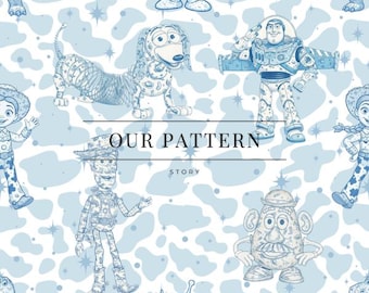 Bear toile seamless pattern