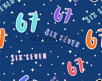 Six seven seamless pattern