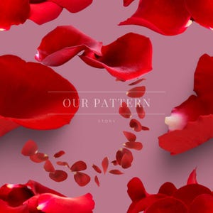 Red Rose Petals Seamless Pattern: Digital Download for Crafts