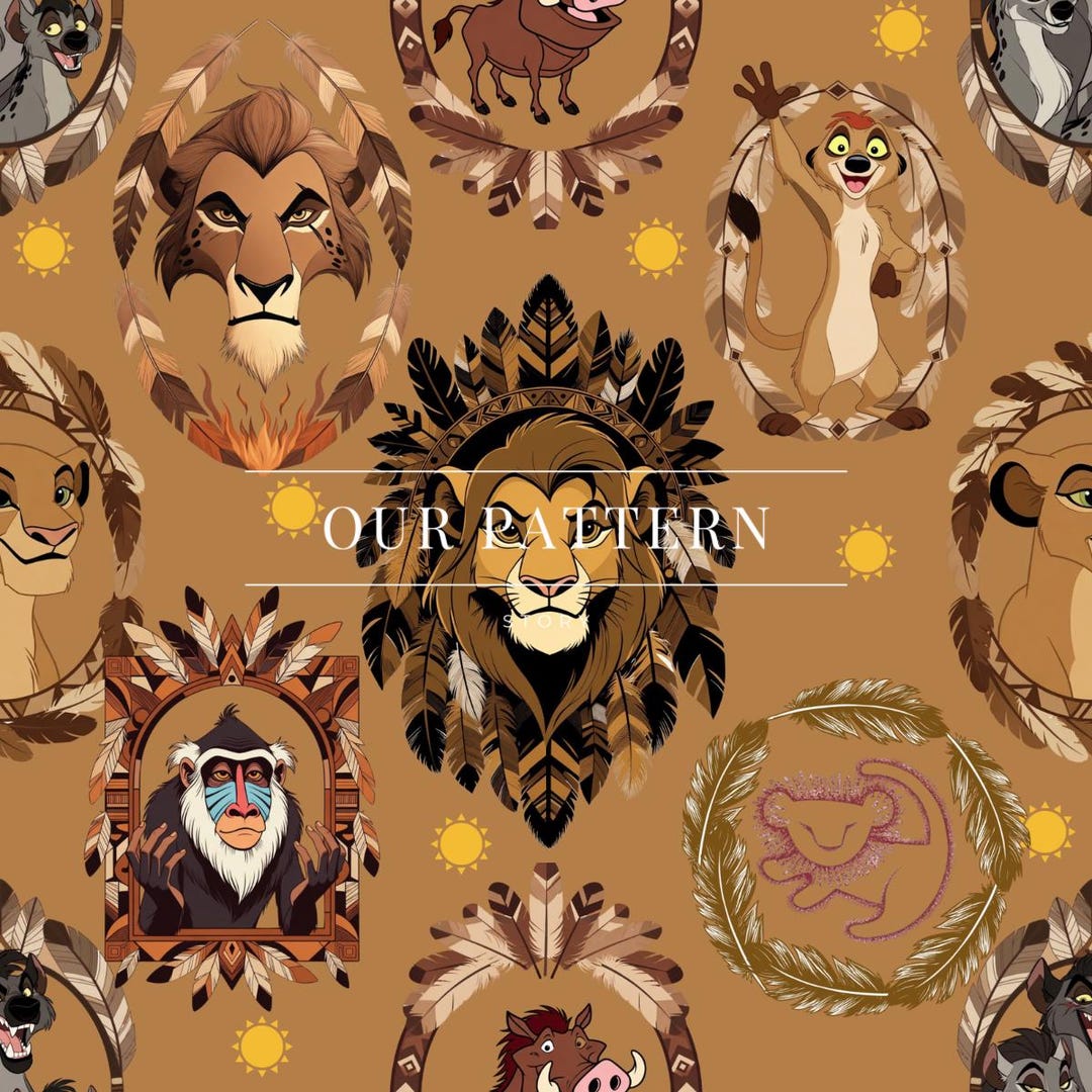 Unilion Pattern Lion Seamless Pattern, Digital Download - Etsy