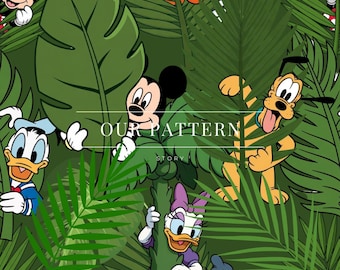 Safari magical friends seamless pattern