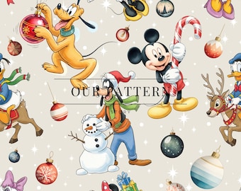 Mouse Christmas Seamless Pattern: Fun Holiday Design (Digital Download