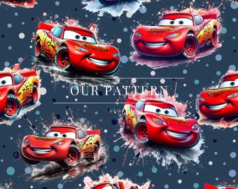 Magical car seamless, sublimation car design