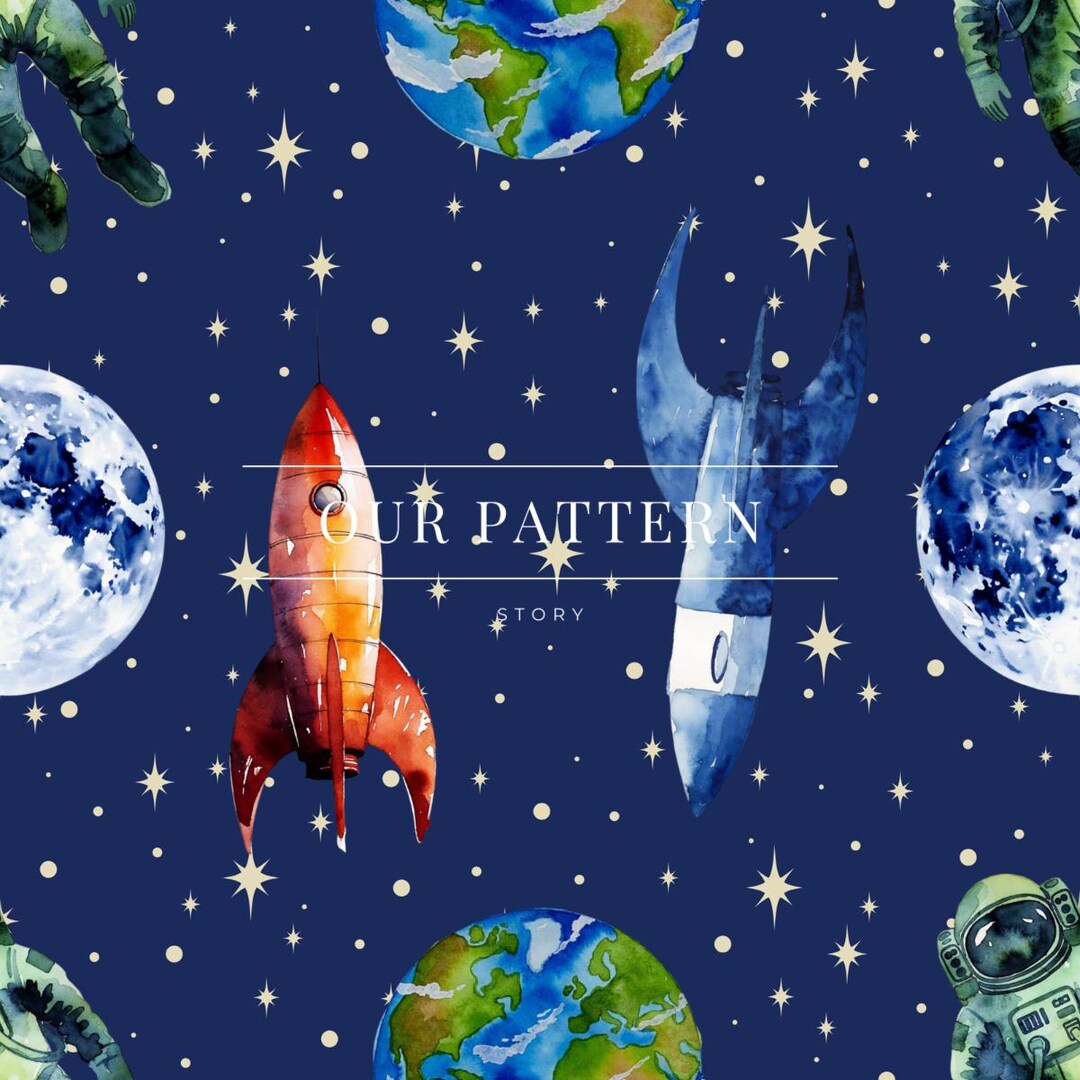 Space Seamless Pattern, Digital Download - Etsy