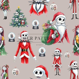 Skeleton christmas, nightmare design, christmas pattern