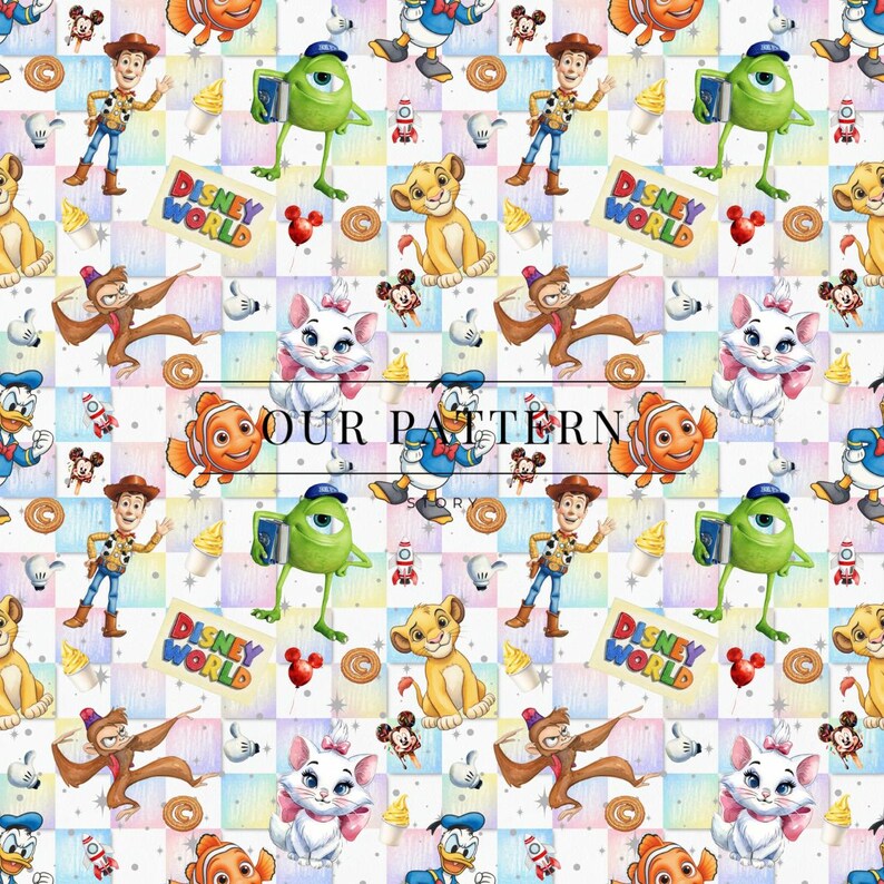Mixed Magical Friends Seamless Pattern, Digital Download - Etsy