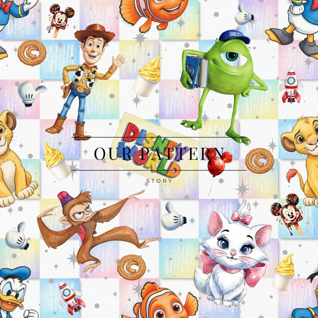 Mixed Magical Friends Seamless Pattern, Digital Download - Etsy