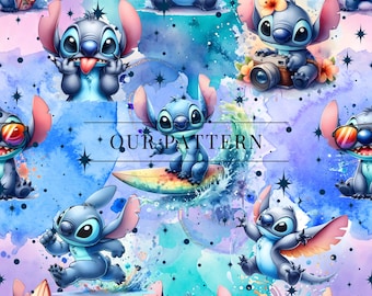 Happy Monster Seamless Pattern (Digital Download)