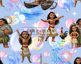 ocean princess seamless pattern