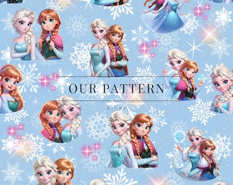 Ice princess and sister seamless
