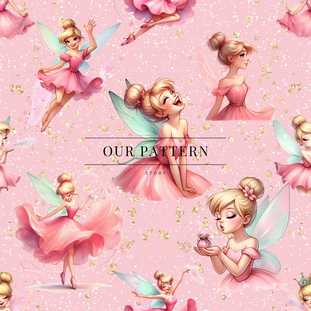 Pink Wizard Pattern Pink Fairy Seamless Pattern - Etsy