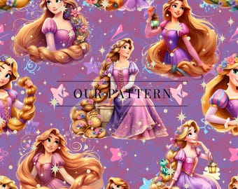 Purple princess seamless