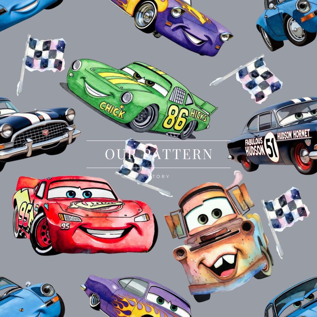 Disney Cars Pattern Cars Seamless Pattern , Digital Download - Etsy