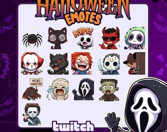 Twitch Emotes | HALLOWEEN SPECIAL | 15 Cute Emotes! (Digital Download)