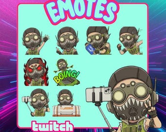 Emote di Twitch / Apex Legends Octane / 8 Emote carine! (Download digitale)