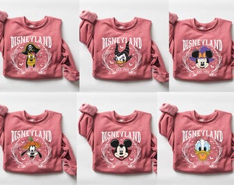 Vintage Disneyland Halloween All Characters Sweatshirt,Disney Family Halloween Shirt, Mickey And Friends Halloween Tee ,Halloween Party Tee