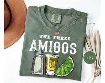 Comfort Colors The Three Amigos Shirt, Funny Drinking Shirt,Lime Salt Tequila,Funny Party Shirt,The Three Amigos Tequila,Cinco De Mayo Shirt
