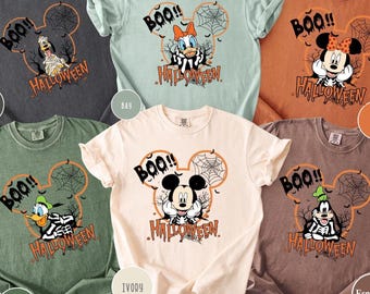 Comfort Colors Mickey and Friends Fall Shirt,Mickey Minnie Fall Shirt,Cozy Season Mickey Shirt,Family Vacation Shirt,Autumn Disney Bow Shirt
