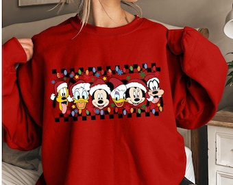 Christmas Lights Disney Sweatshirt, Mickey & Co Christmas Lights Shirt,Disney Christmas Family Vacation Tee,Mickey And Friends Christmas Tee