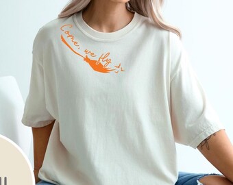 Comfort Colors Come We Fly Shirt, Fall Sweatshirt, Witch Vibes Shirt,Halloween Sweatshirt, Witches Broom Shirt, Sisters Shirt, Halloween Tee