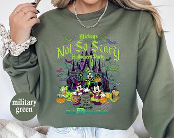 Vintage Mickey's Not So Scary Halloween Party 2025 Sweatshirt,WDW Halloween Family Costume Skeleton Sweatshirt, Disney Halloween Group Shirt