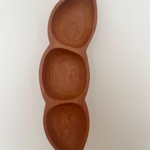 Mid-Century Snack Tray — Teak Wood, Danish Design, Probably 1960s