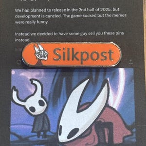 Pin de esmalte Silkpost de Silksong Hollow / r/silksong