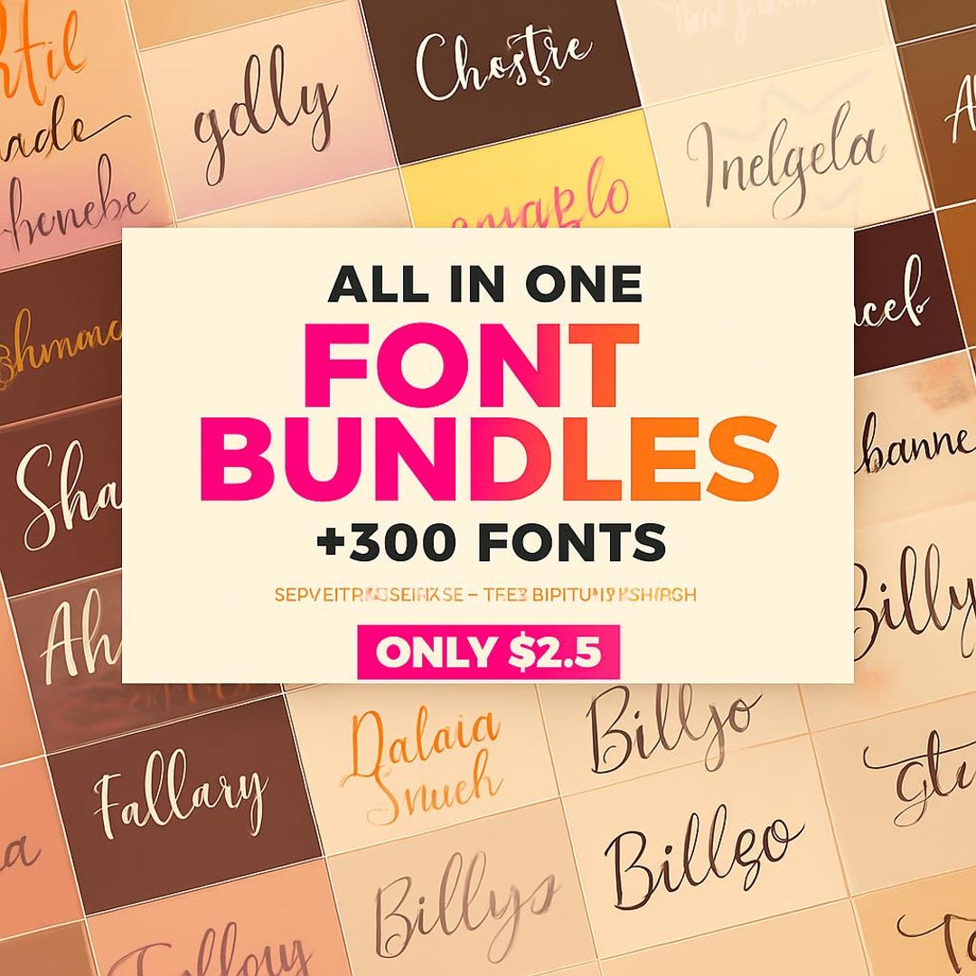 The Ultimate Font Bundle - Includes Script, Cursive, and Wedding Fonts ...