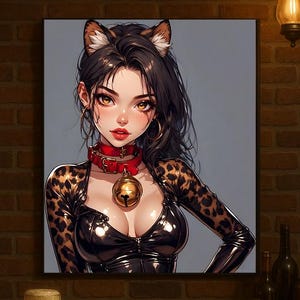 Pacchetto di 16K immagini anime di Catgirl: decorazione murale stampabile in Ultra HD (download digitale)