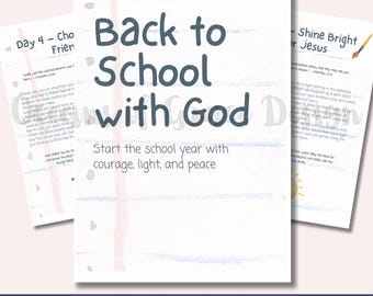Studio biblico per il ritorno a scuola: meditazione familiare di 5 giorni (download PDF)