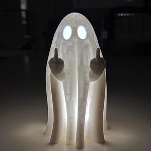 Halloween-nattlampa med otrevligt spöke: Rolig långfingerdekoration
