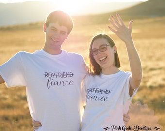 Fiance, Boyfriend, Fiancee, Girlfriend Shirts, photo op, engagement photo op