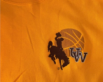 Officially Licensed University of Wyoming Sweatshirt UW basketball shirt