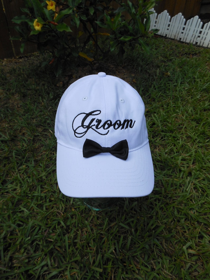 Bride and Groom Matching Veil and Tuxedo Hats