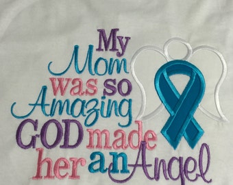 My Mom was so Amazing God made her an Angel Throw Pillow Cover Alzheimer's awareness pillow cover, papa, aunt, Dad, uncle, Mimi any disease