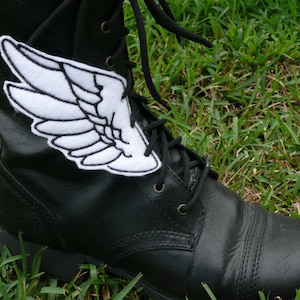 Stocking StufferBold Black and White Percy Jackson Inspired Shoe Wings, cosplay wings, comic con, angel wings, fairy wings,Lightning Thief