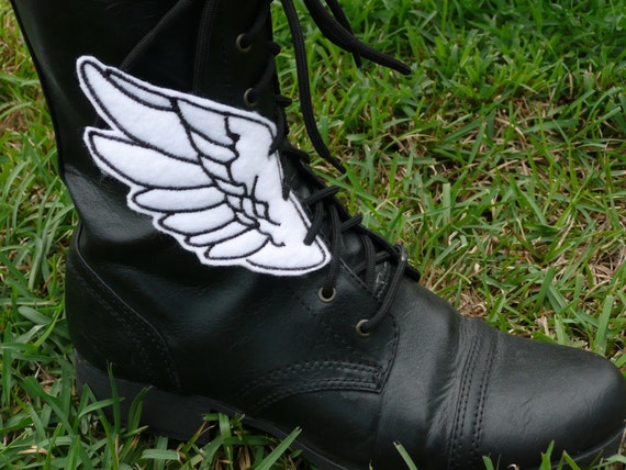 Bold White and Black Percy Jackson Inspired Shoe Wings Shoe Wings Shoe Jewelry Etsy