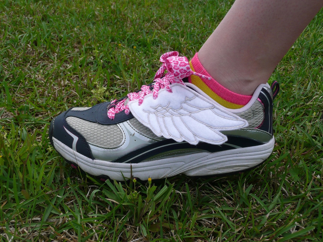Grey Embroidered Percy Jackson Hermes Inspired Shoe Wings Etsy Canada